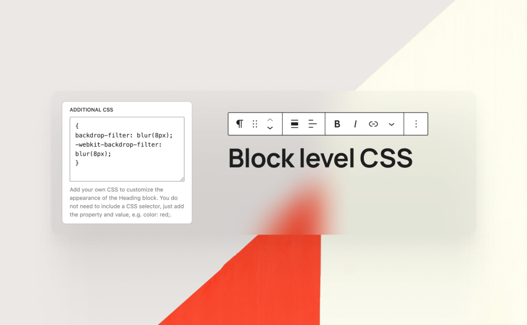 WordPress 7.0のブロック単位Custom CSS